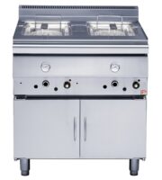 Φριτέζα αερίου επιδαπέδια 8+8Lt διπλή με ερμάριο 80x70x86cm Panaritis FR270