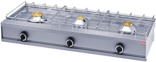 Εστία αερίου επιτραπέζια με 3 εστίες 120x48x22cm Panaritis GL 350