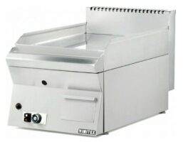 Πλατώ αερίου μονό με λεία πλάκα inox 40×70×30cm Vimitex 751