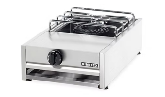 Εστία αερίου επιτραπέζια με 1 εστία & σχάρα χρωμίου 37,5x62,5x20cm Vimitex 301A-S