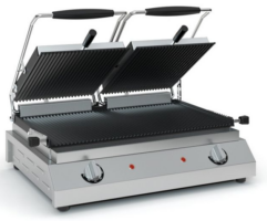 Τοστιέρα διπλή μεγάλη ραβδωτή πάνω & κάτω Tzethan Eco T306