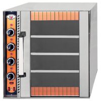 Φούρνος πίτσας ηλεκτρικός στατικός (ταμπανωτός) με 3 ράφια για 4 λαμαρίνες 60x40cm ή 4 GN 1/1 ή 8 GN 1/2 North CRETE