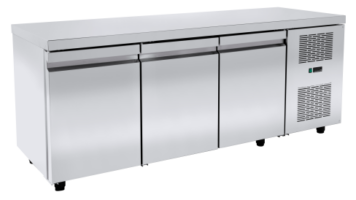 Ψυγείο πάγκος 185×70 συντήρησης με 3 πόρτες GN και ψυκτικό μηχάνημα Niki Inox PA GN 185M