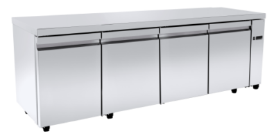 Ψυγείο πάγκος συντήρηση 195×70 με 4 πόρτες GN χωρίς ψυκτικό μηχάνημα Niki Inox PA GN 195A
