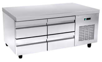 Ψυγείο πάγκος 134×70 χαμηλό κατάψυξη με 4 συρτάρια & ψυκτικό μηχάνημα Niki Inox PA XA 134MF