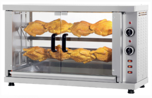 Κοτοπουλιέρα ηλεκτρική slim line με 2 σούβλες 100x38x62cm North HK8