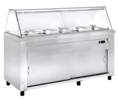 Μπαιν Μαρί 172x70 για 5 GN 1/1 επιδαπέδιο με βιτρίνα Niki Inox MM ED 172G Μπαιν Μαρί 172x70 για 5 GN 1/1 επιδαπέδιο με βιτρίνα Niki Inox MM ED 172G