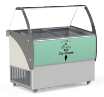 Βιτρίνα χύμα παγωτού για 9 λεκανάκια Crystal ELEGANTE 36