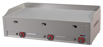 Πλατώ αερίου τριπλό χρωμίου με λεία πλάκα 99x59,8x28,5cm Redfox FTHC 90 G