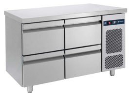 Ψυγείο πάγκος συντήρηση Compact 124×70 με 4 συρτάρια GN Bambas Frost PGC 124 S