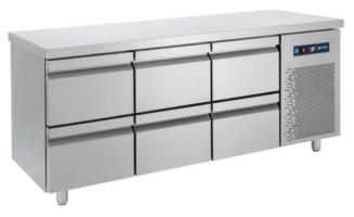Ψυγείο πάγκος 185×70 συντήρηση με 6 συρτάρια GN Bambas Frost PG 185 S