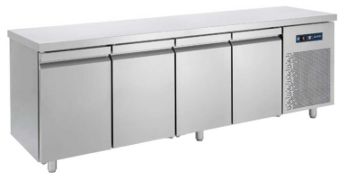 Ψυγείο πάγκος 239×70 συντήρηση με 4 πόρτες GN & ψυκτικό μηχάνημα Bambas Frost PG 239