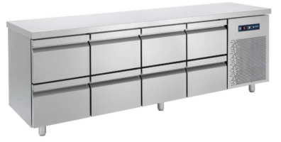 Ψυγείο πάγκος 239×70 συντήρηση με 8 συρτάρια GN Bambas Frost PG 239 S