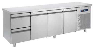 Ψυγείο πάγκος 239×70 συντήρηση με 2 συρτάρια & 3 πόρτες GN Bambas Frost PG 239 1S3P