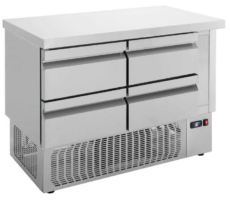 Ψυγείο πάγκος κατάψυξη 110×70 με 4 συρτάρια GN & ψυκτικό μηχάνημα στη βάση PS 110K Bambas Frost