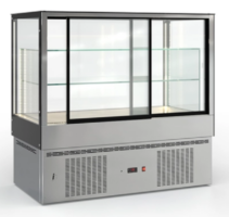 Θερμαινόμενη βιτρίνα 137x72x130cm με κυκλοφόρα αέρα Inox Dobros IRIS137VITHER