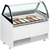 Βιτρίνα παγωτού για 10 λεκανάκια με μοτέρ ψύξη βεβιασμένη ISA BERMUDA 10 VIEW