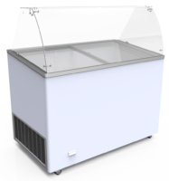 Bιτρίνα παγωτού για 14 λεκανάκια curved Crystal VENUS VITRINE 56