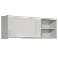 Ποτηριέρα 140×30×70 με συρόμενες πόρτες inox PIX5