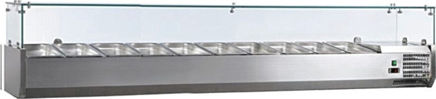 Βιτρίνα ψυχόμενη επιτραπέζια (10 GN 1/4-200x33,5x43,5) Karamco VETRO 4
