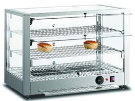 Βιτρίνα θερμαινόμενη επιτραπέζια με φωτισμό Led (115 Lit -70x40x50,3cm) Karamco FTR-115L