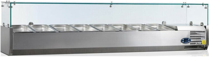 Βιτρίνα ψυχόμενη επιτραπέζια (8 GN 1/3-180x39,5x43,5) Karamco VETRO 7