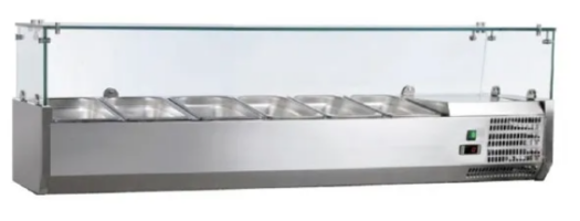 Βιτρίνα ψυχόμενη επιτραπέζια (6 GN 1/3-150x39,5x43,5) Karamco VETRO 6