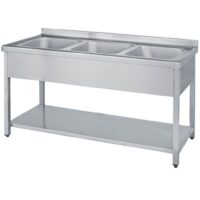 Λάντζα ανοιχτή 160x70x85 με 3 γούρνες 3LA2