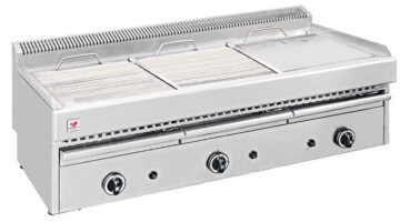 Σχαριέρα αερίου νερού τριπλή με 1 πλάκα & 2 σχάρες 113×63×43cm North T35 Σχαριέρα αερίου νερού τριπλή με 1 πλάκα & 2 σχάρες 113×63×43cm North T35