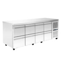 Ψυγείο πάγκος συντήρηση 230 × 70 με 4 διπλές συρταριέρες από -1°C έως +8°C Niki Inox PA GN 230M2222