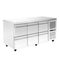 Ψυγείο πάγκος συντήρηση 185 × 70 με 3 διπλές συρταριέρες 1/2 από -1°C έως +8°C Niki Inox PA GN 185M222